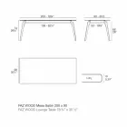 Tavolino da Salotto in Laminato Bianco o Nero in 2 Misure - Faz Wood by Vondom Viadurini