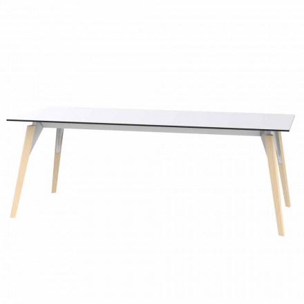 Tavolino da Salotto in Laminato Bianco o Nero in 2 Misure - Faz Wood by Vondom Viadurini