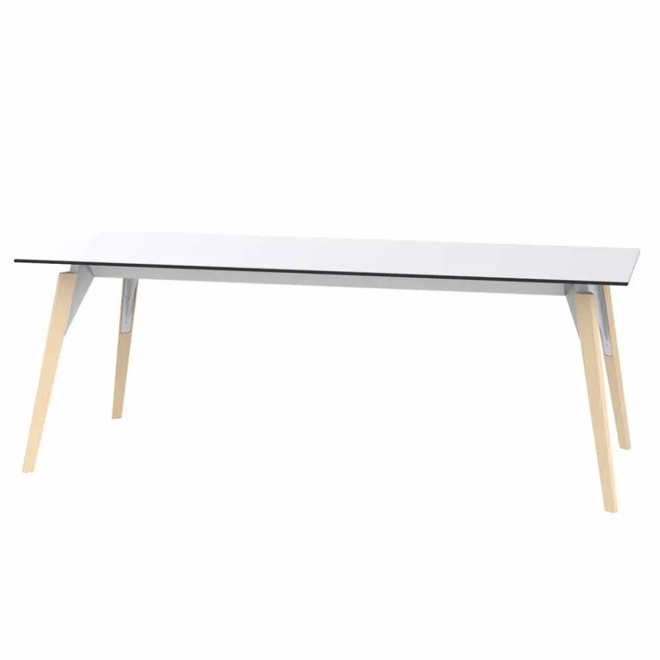 Tavolino da Salotto in Laminato Bianco o Nero in 2 Misure - Faz Wood by Vondom Viadurini