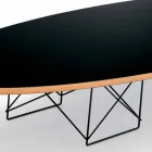Tavolino da Salotto in Laminato Nero e Acciaio Laccato Made in Italy - Persefone Viadurini