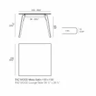 Tavolino da Salotto in Legno e Hpl Vari Colori 2 Misure - Faz Wood by Vondom Viadurini