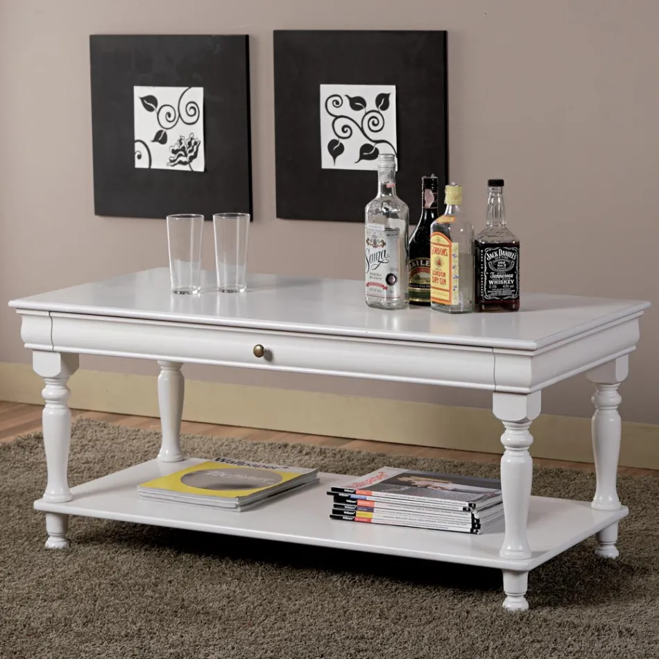 Tavolino da Salotto in Legno Massiccio di Faggio Made in Italy - Frigg Viadurini