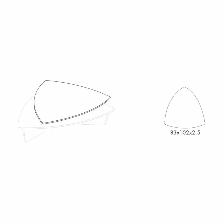 Tavolino da Salotto in Mdf Laccato con Piano Girevole Made in Italy - Lisa Viadurini