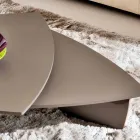 Tavolino da Salotto in Mdf Laccato con Piano Girevole Made in Italy - Lisa Viadurini