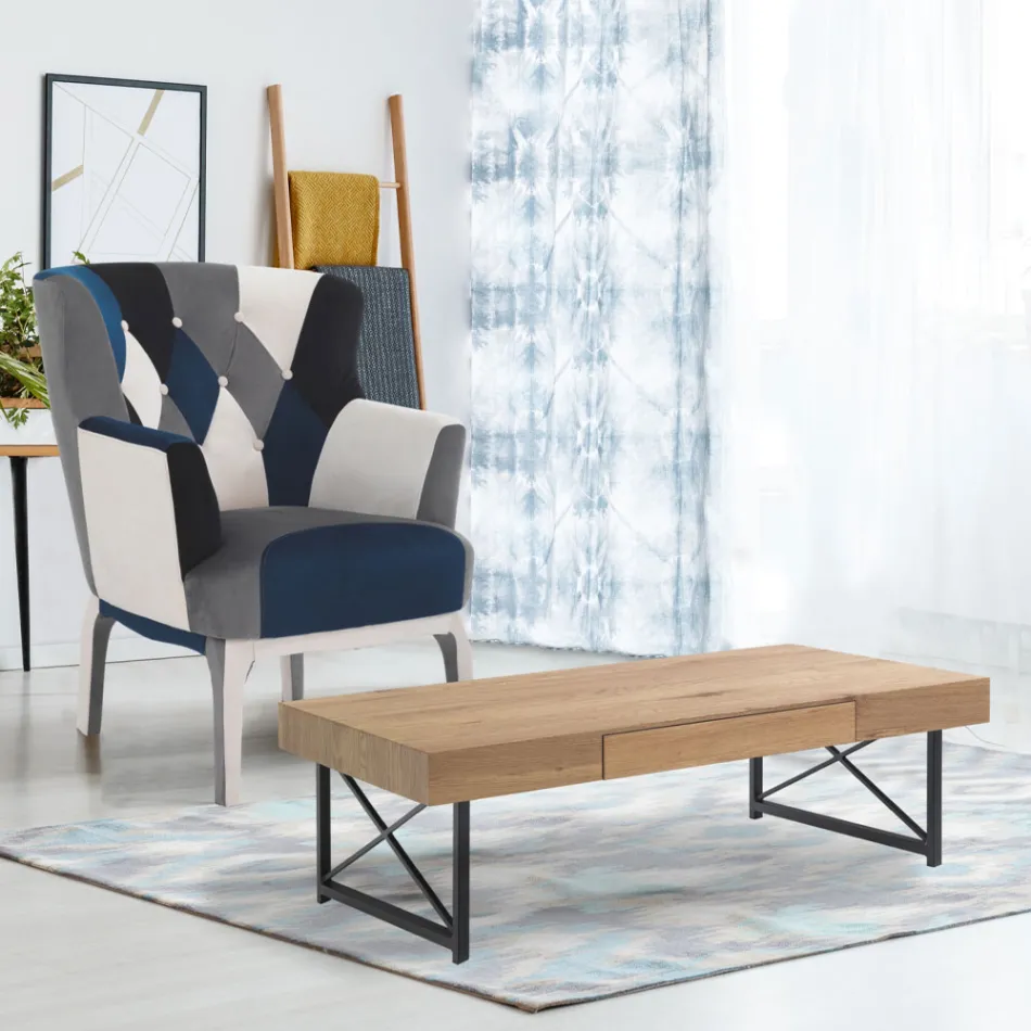 Tavolino da Salotto in MDF Rivestito Melaminico - Mercurio Viadurini