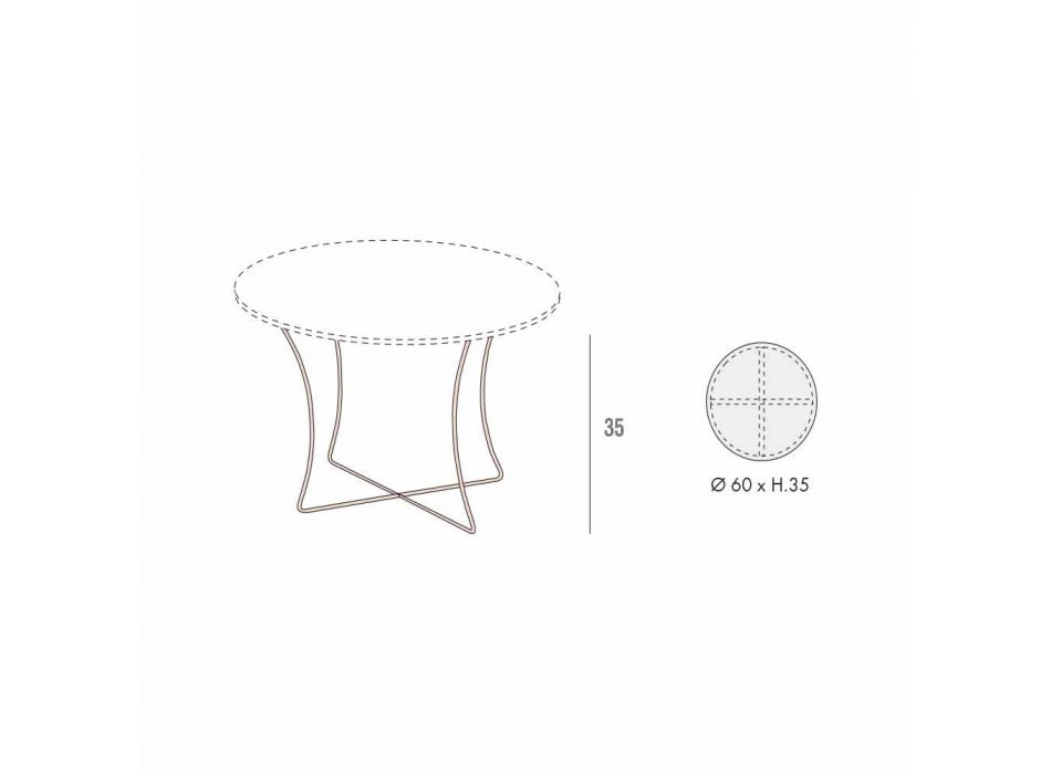 Tavolino da Salotto in Metallo con Vassoio Contenitore Made in Italy - Numbo Viadurini
