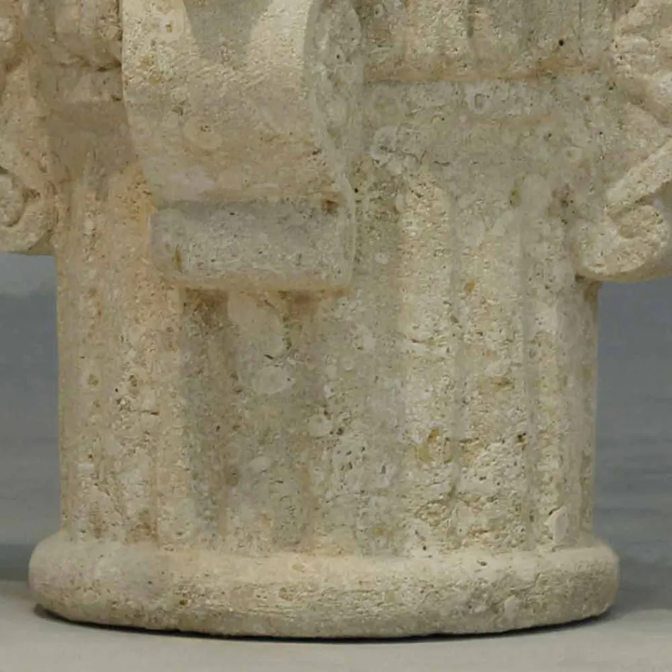 Tavolino da salotto in pietra e cristallo dal design classico Balos Viadurini