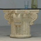 Tavolino da salotto in pietra e cristallo dal design classico Balos Viadurini
