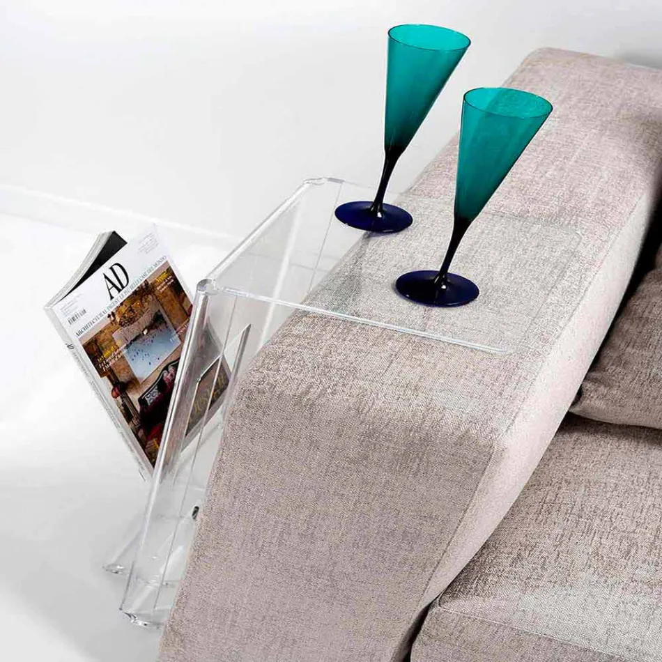 Tavolino da salotto, in PMMA trasparente di design Quero Vas Viadurini