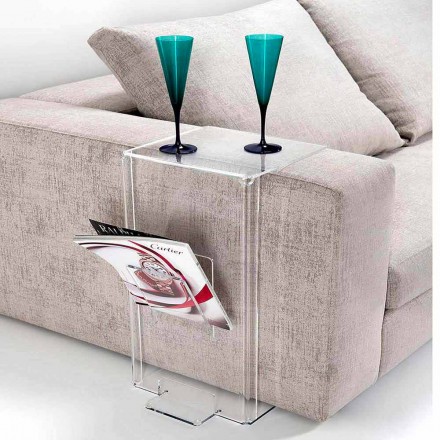 Tavolino da salotto, in PMMA trasparente di design Quero Vas Viadurini