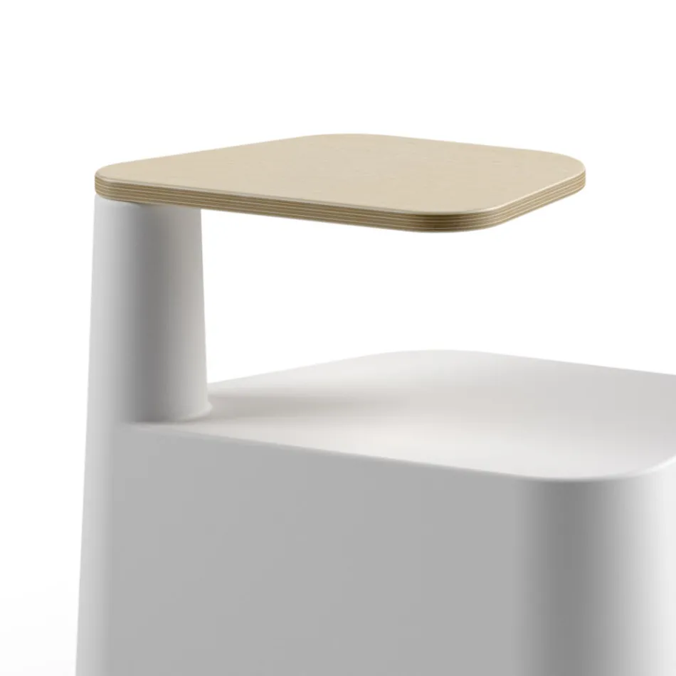 Tavolino da Salotto in Polietilene e Legno di Betulla Made in Italy - Clio Viadurini