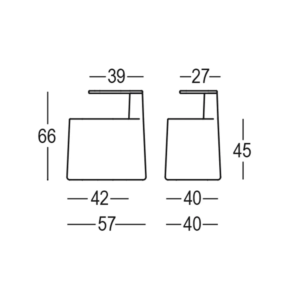 Tavolino da Salotto in Polietilene e Legno di Betulla Made in Italy - Clio Viadurini