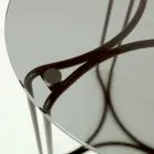 Tavolino da Salotto in Vetro e Base con 3 Mezzelune Made in Italy - Arepa Viadurini