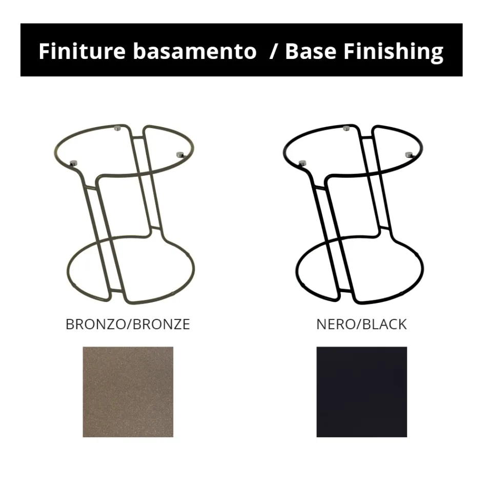 Tavolino da Salotto in Vetro e Base Rotonda Made in Italy - Tullia Viadurini