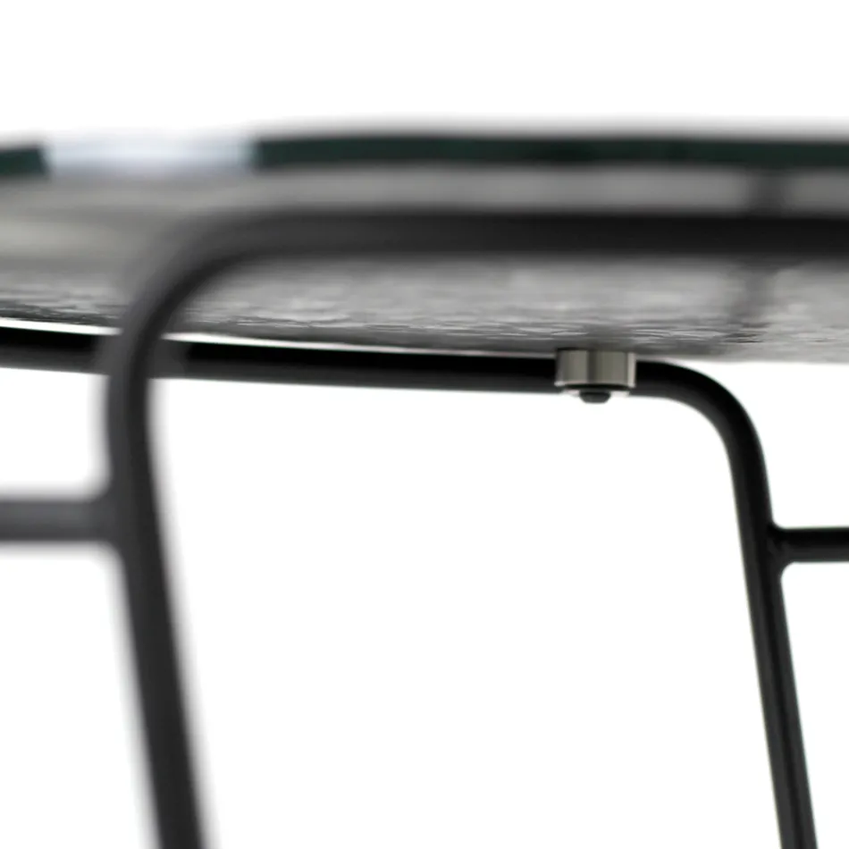 Tavolino da Salotto in Vetro e Base Rotonda Made in Italy - Tullia Viadurini