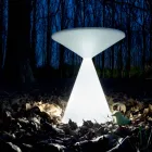 Tavolino da Salotto Luminoso con Coperchio in Polietilene Bianco - Acuto Viadurini