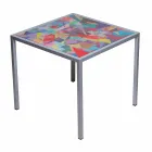 Tavolino da salotto moderno 50x50cm in metallo Nina, made in Italy Viadurini