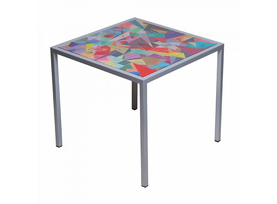 Tavolino da salotto moderno 50x50cm in metallo Nina, made in Italy Viadurini