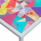 Tavolino da salotto moderno 50x50cm in metallo Nina, made in Italy Viadurini