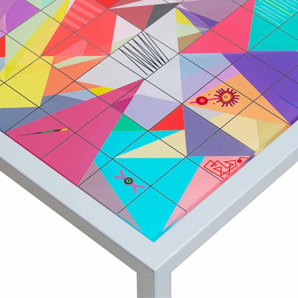 Tavolino da salotto moderno 50x50cm in metallo Nina, made in Italy Viadurini