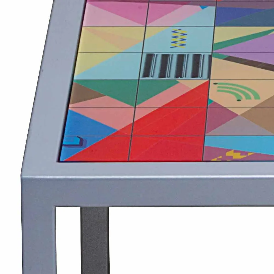 Tavolino da salotto moderno 50x50cm in metallo Nina, made in Italy Viadurini