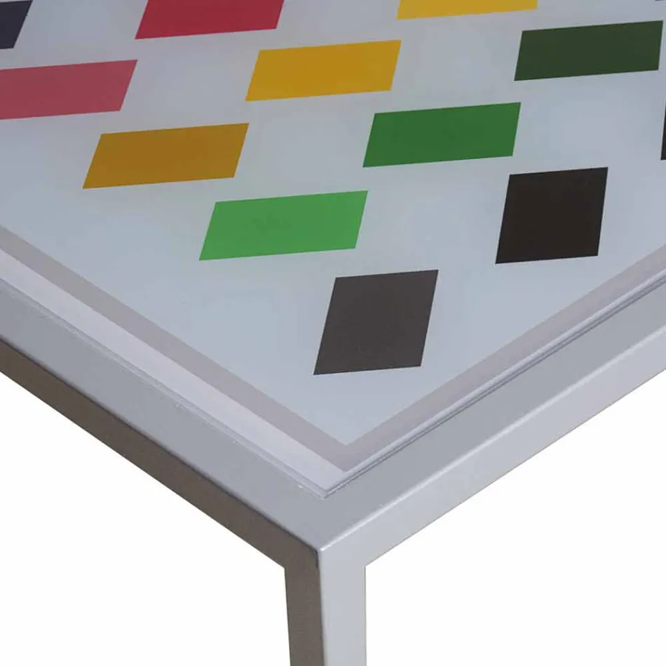 Tavolino da salotto moderno 50x50cm in metallo Nina, made in Italy Viadurini