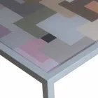 Tavolino da salotto moderno 50x50cm in metallo Nina, made in Italy Viadurini