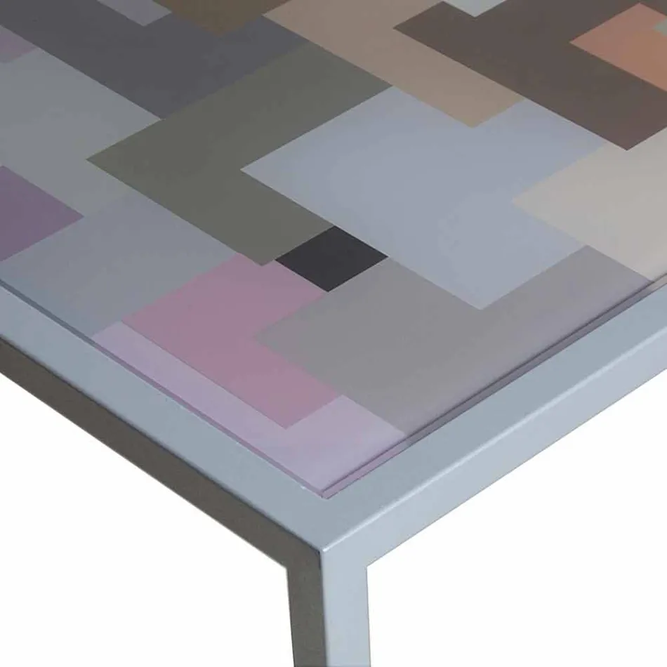 Tavolino da salotto moderno 50x50cm in metallo Nina, made in Italy Viadurini