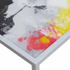 Tavolino da salotto moderno 50x50cm in metallo Nina, made in Italy Viadurini