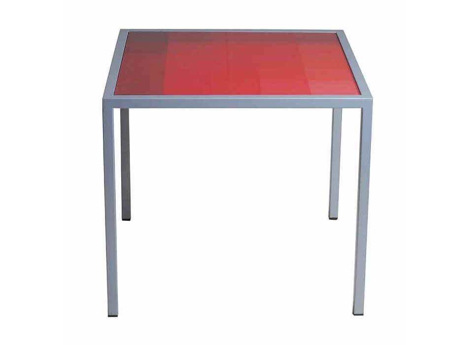Tavolino da salotto moderno 50x50cm in metallo Nina, made in Italy Viadurini