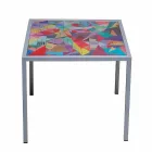 Tavolino da salotto moderno 50x50cm in metallo Nina, made in Italy Viadurini
