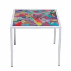 Tavolino da salotto moderno 50x50cm in metallo Nina, made in Italy Viadurini