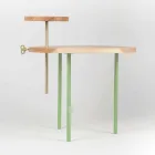 Tavolino da Salotto Moderno con Piano Rotondo in Frassino Made in Italy - Velino Viadurini