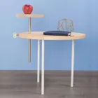 Tavolino da Salotto Moderno con Piano Rotondo in Frassino Made in Italy - Velino Viadurini