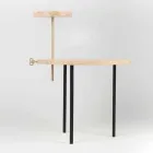 Tavolino da Salotto Moderno con Piano Rotondo in Frassino Made in Italy - Velino Viadurini