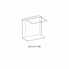 Tavolino da Salotto Moderno Metallo e Vetro Fumè o Chiaro Made in Italy – Teilor Viadurini