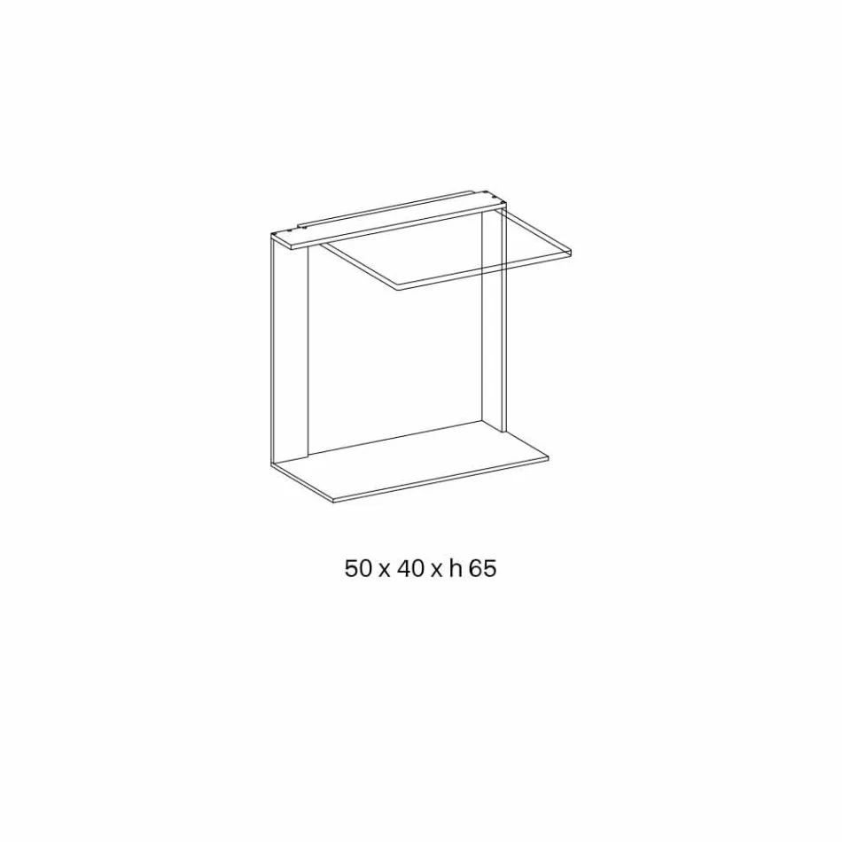 Tavolino da Salotto Moderno Metallo e Vetro Fumè o Chiaro Made in Italy – Teilor Viadurini