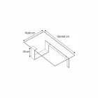 Tavolino da Salotto Moderno Piano Vetro Fumè e Base Metallo Made in Italy – Scoby Viadurini