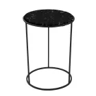 Tavolino da Salotto Moderno Rotondo in Metallo e Marmo di Alta Qualità- Raphael Viadurini