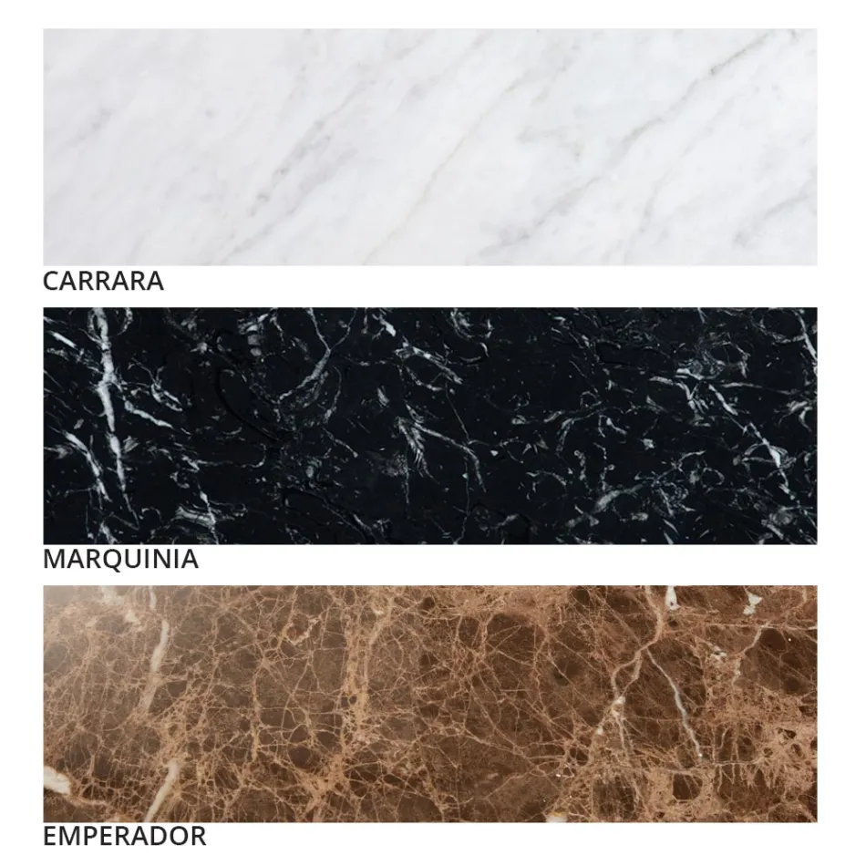 Tavolino da Salotto Moderno Rotondo in Metallo e Marmo di Alta Qualità- Raphael Viadurini