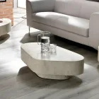 Tavolino da Salotto Moderno Sagomato in Pietra Fossile - Bowie Viadurini