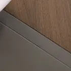 Tavolino da Salotto Ovale in Metallo e Piano Bicolore in Legno - Comacchio Viadurini