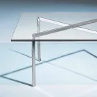 Tavolino da Salotto Quadrato in Vetro Temperato Realizzato in Italia - Madrid Viadurini