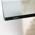 Tavolino da Salotto Rettangolare con Base in Pietra Fossile Bianca - Gardenia Viadurini