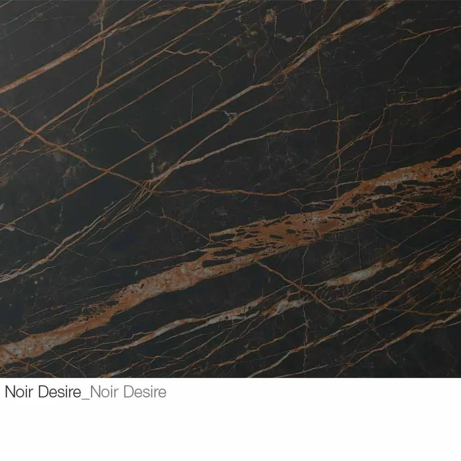 Tavolino da Salotto Rotondo in Ceramica e Metallo Realizzato in Italia - Livigno Viadurini