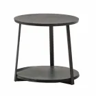 Tavolino da Salotto Rotondo in Mdf con Struttura in Metallo Made in Italy - Aloe Viadurini