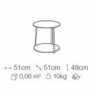 Tavolino da Salotto Rotondo in Mdf con Struttura in Metallo Made in Italy - Aloe Viadurini