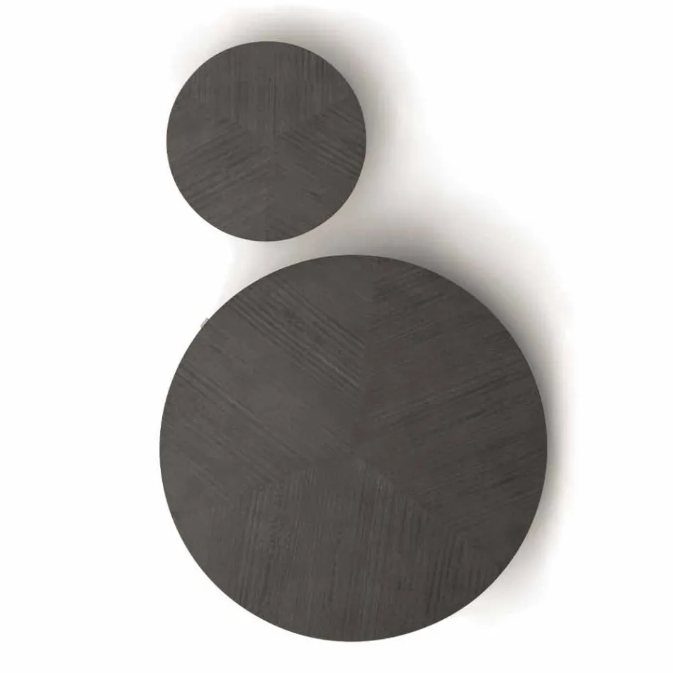 Tavolino da Salotto Rotondo in Mdf con Struttura in Metallo Made in Italy - Aloe Viadurini