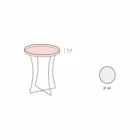 Tavolino da Salotto Rotondo in Metallo Verniciato Made in Italy, di Lusso - Mina Viadurini