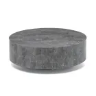 Tavolino da Salotto Rotondo Moderno in Pietra Fossile - Vermont Viadurini